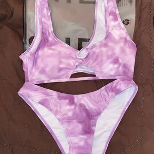Tie Dye Cut-Out Bikini